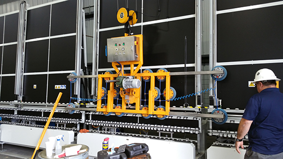 H Type Glass Lifter Sucker with Electrical Tilting and Manual Rotating