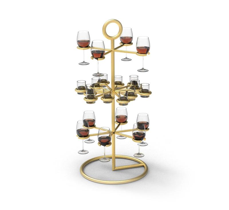 رف زجاجي تحت الخزانة