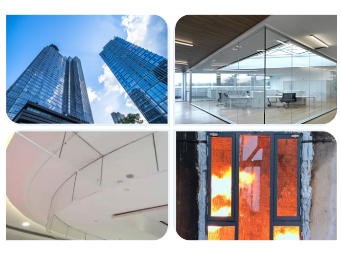 The application of fire-proof glass in the architecture
