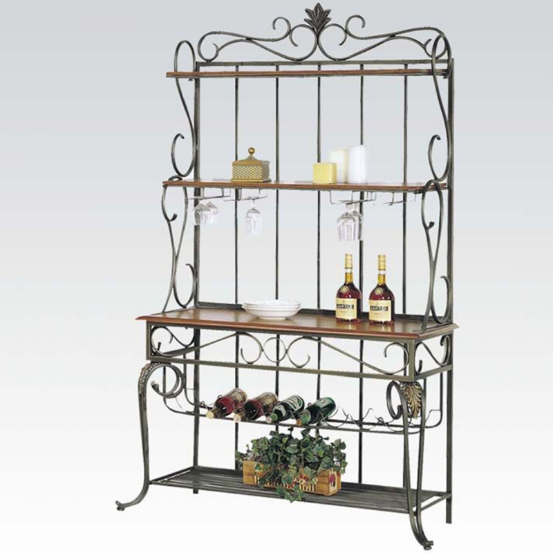 Rustic Wine Cabinet With Glass Holders
