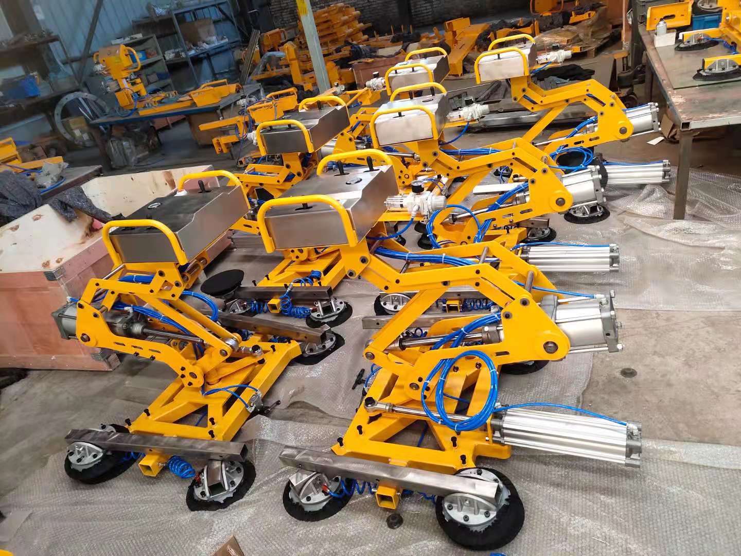 مصاصة رافع زجاجي هوائي مع وظيفة الدوران والإمالة