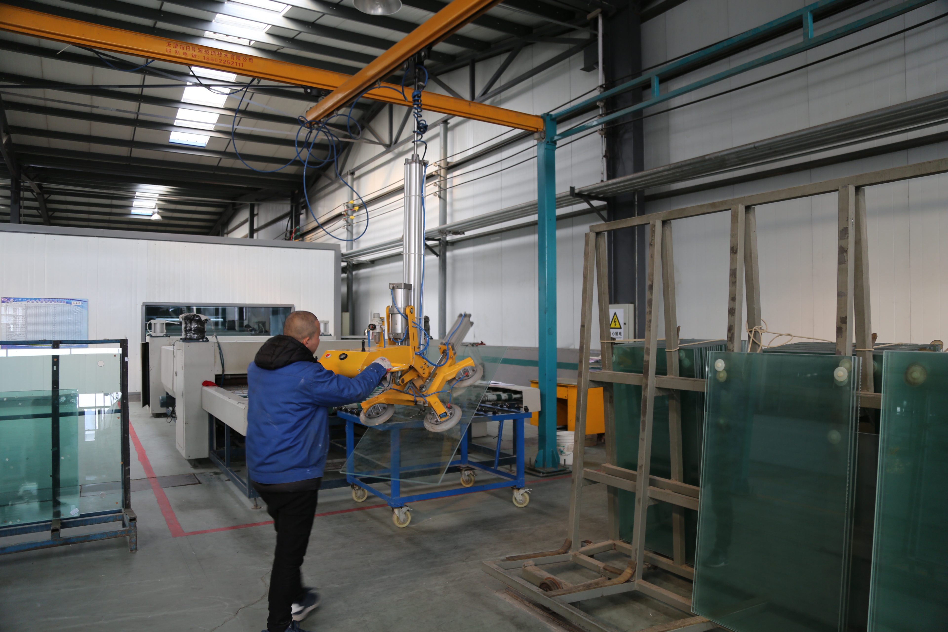 مصاصة رافع زجاجي هوائي مع وظيفة الدوران والإمالة