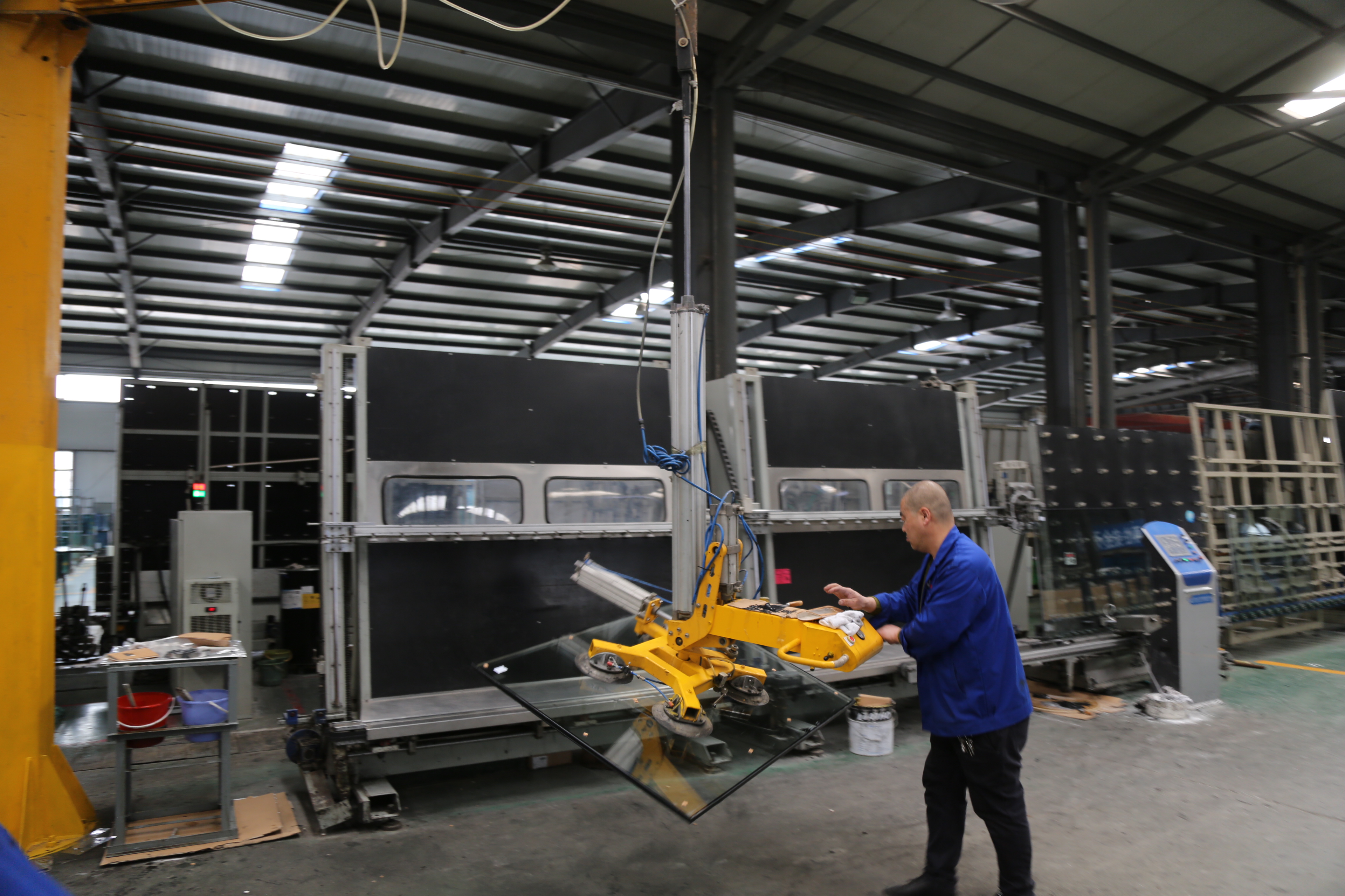 مصاصة رافع زجاجي هوائي مع وظيفة الدوران والإمالة