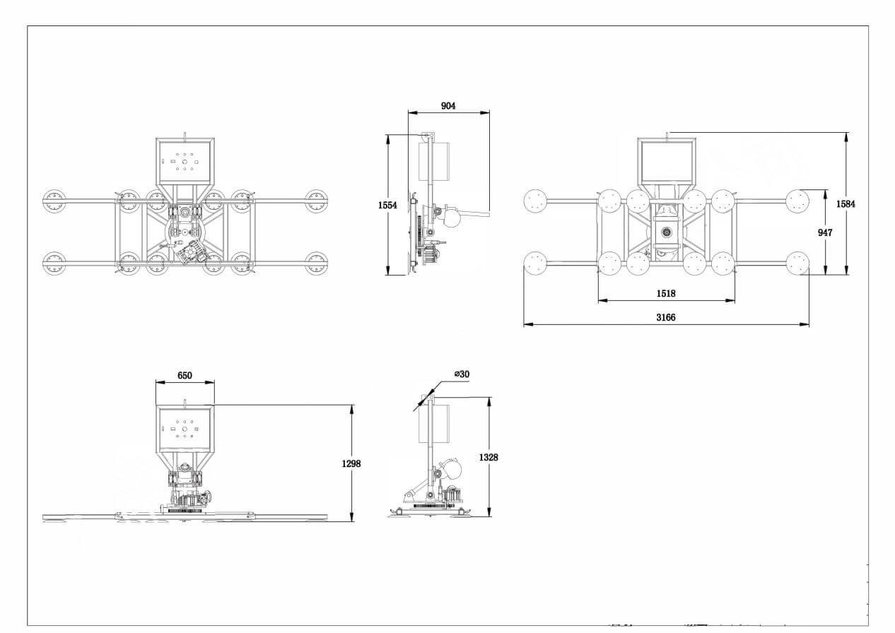 Electrical Glass Lifter Sucker With Electrical Tilting and Electrical Rotating